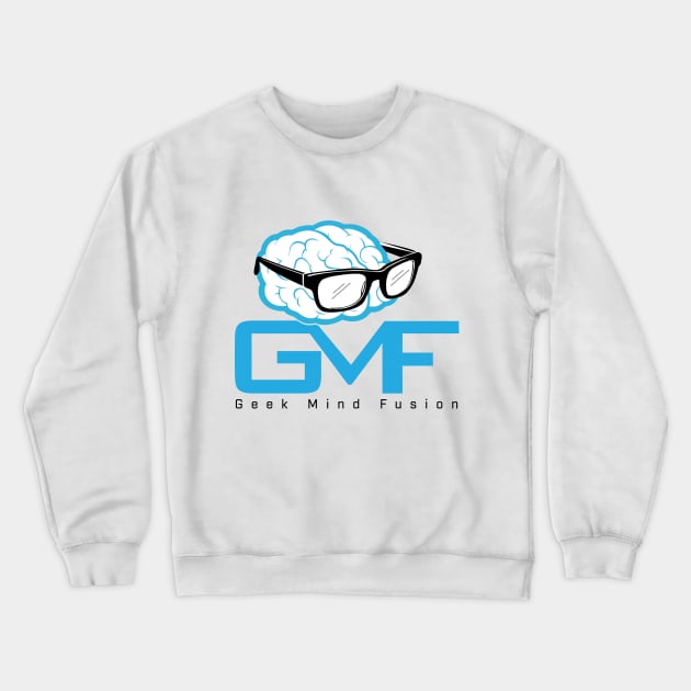 Geek Mind Fusion Logo - Vertical (Light Colors) Crewneck Sweatshirt by GeekMindFusion